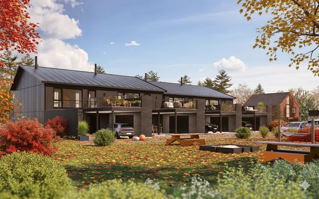 Illustrasjon fasade boligtype 2. Denne er nå under oppføring