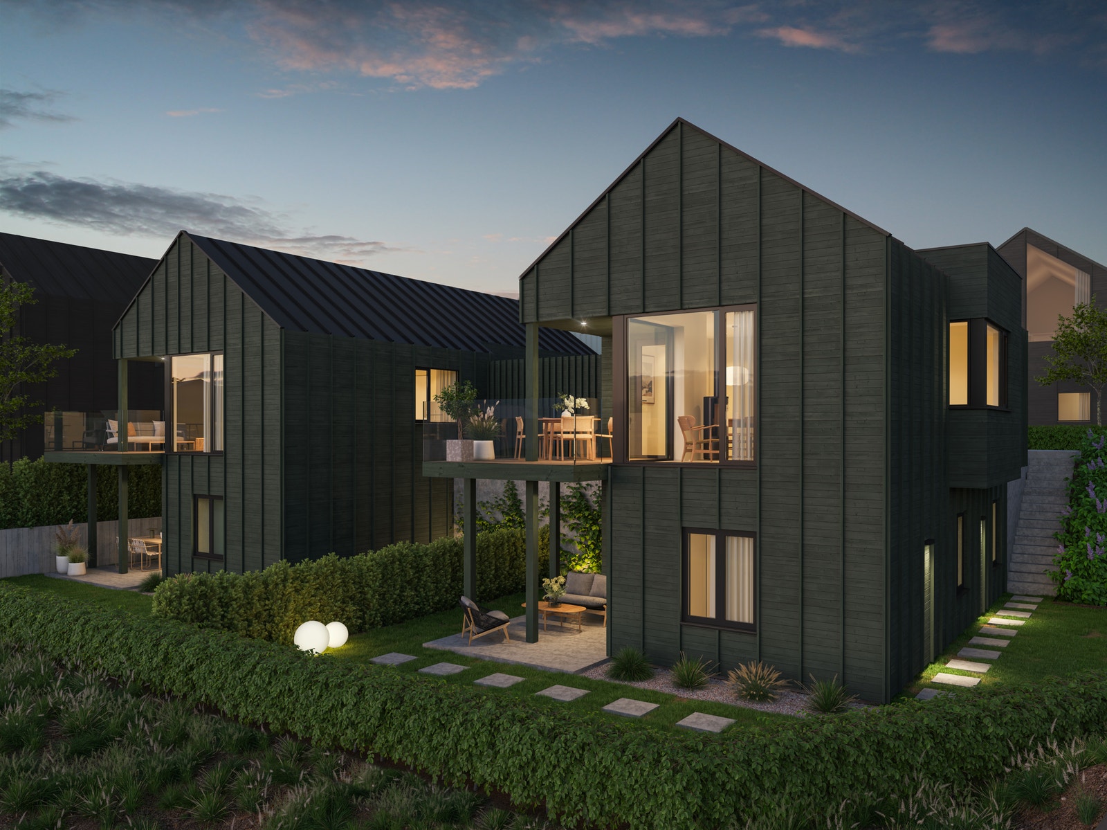 Image #0 Søgne/Åros -NYHET - Eneboliger i rekke med carport. Mulighet for utleie. Mellom Årossanden og Kvernhusvannet