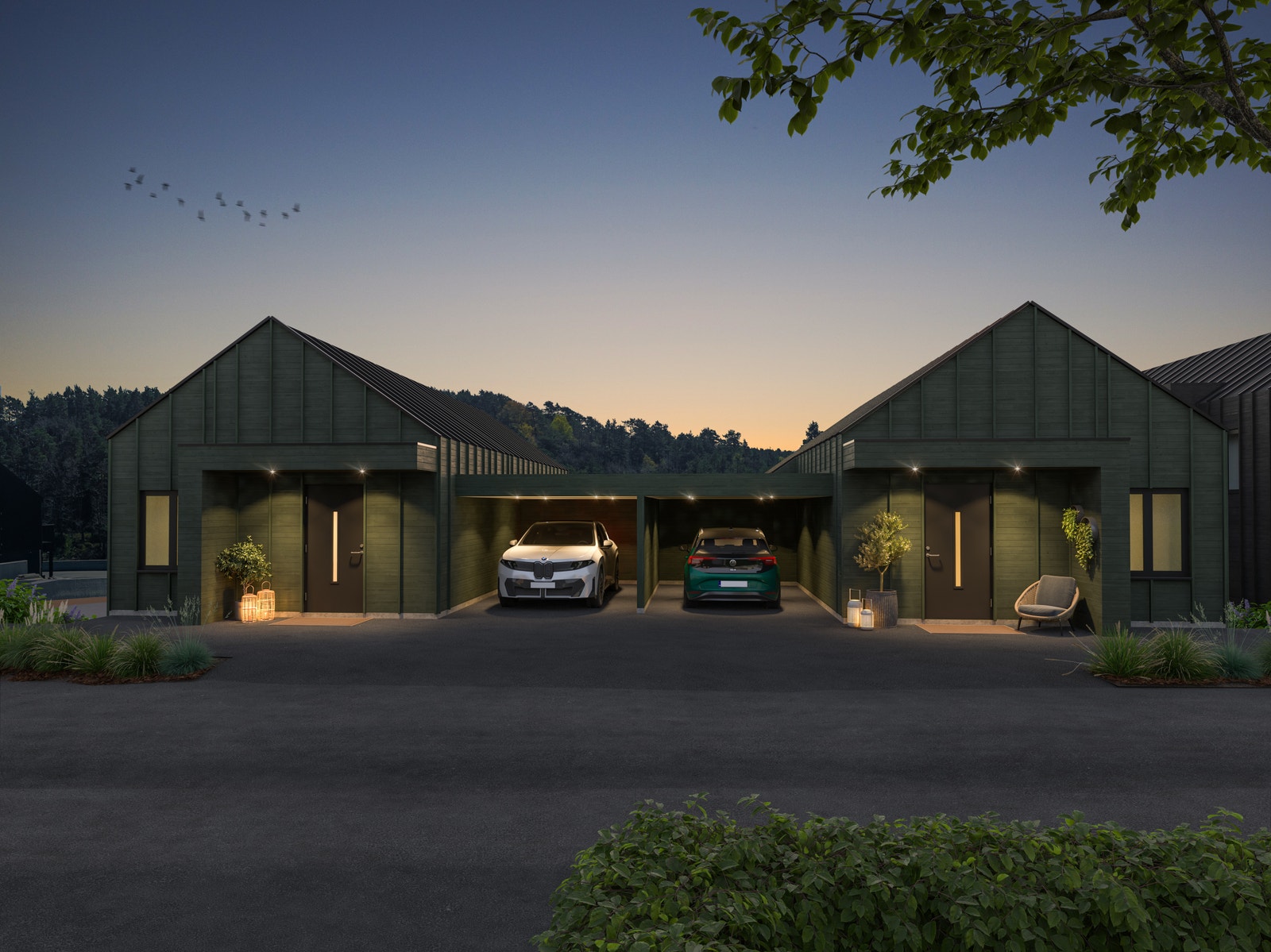 Image #4 Søgne/Åros -NYHET - Eneboliger i rekke med carport. Mulighet for utleie. Mellom Årossanden og Kvernhusvannet