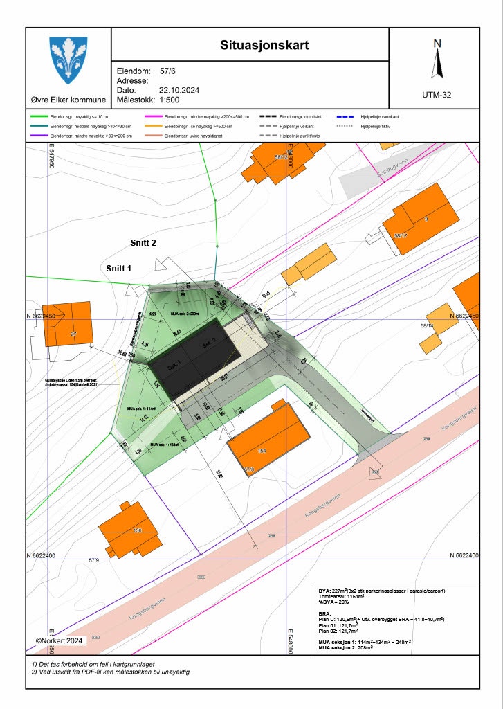 Privat Vestfossen – Solrik byggeklar tomt med rammetillatelse for tomannsbolig – nytt VA Kongsbergveien 152 A, Vestfossen 1 161 m² 1 950 000 kr Totalpr