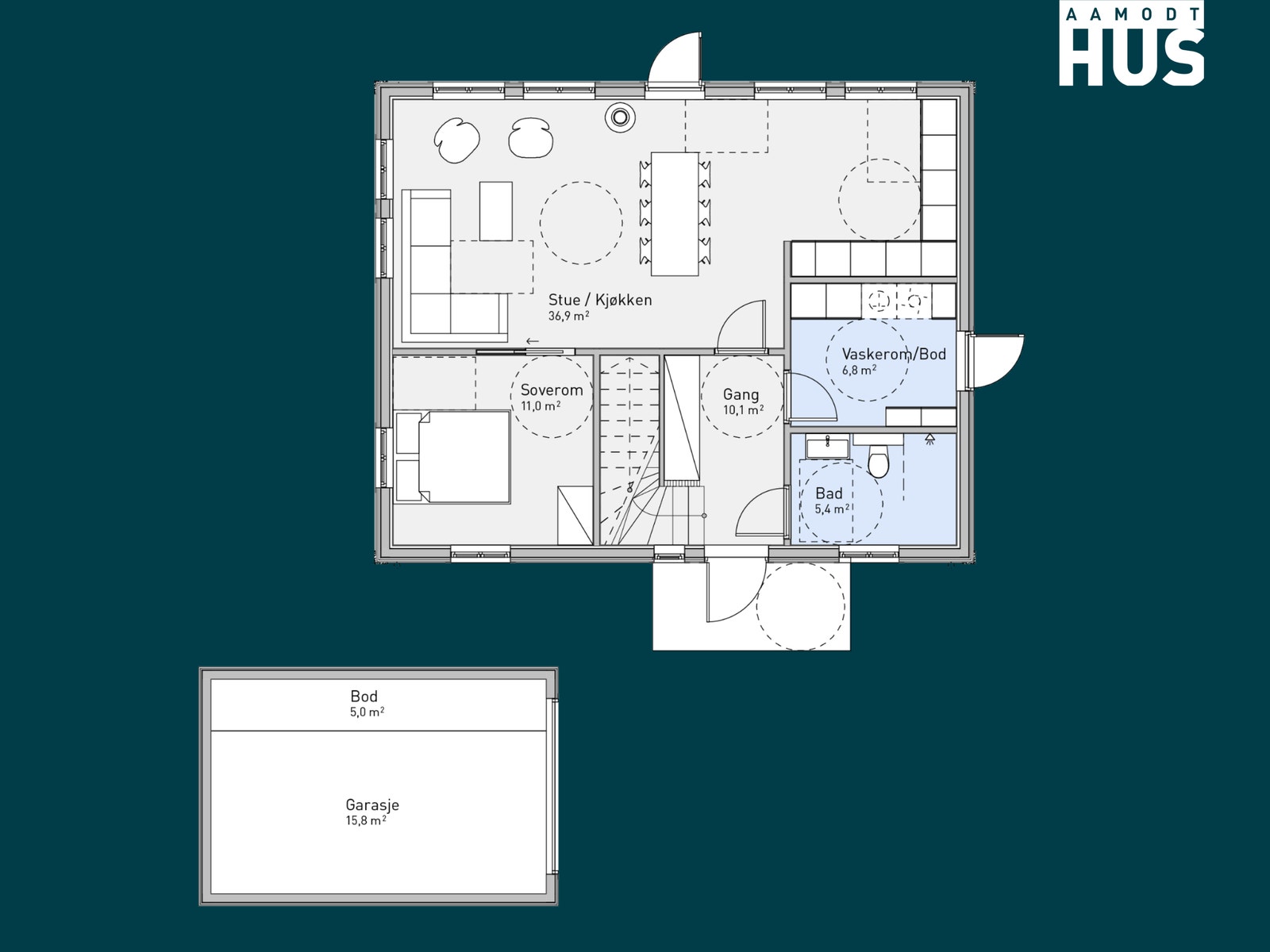 Image #7 Arkitekttegnede hytter like ved Trysnes Marina – Mulighet for leie av båtplass