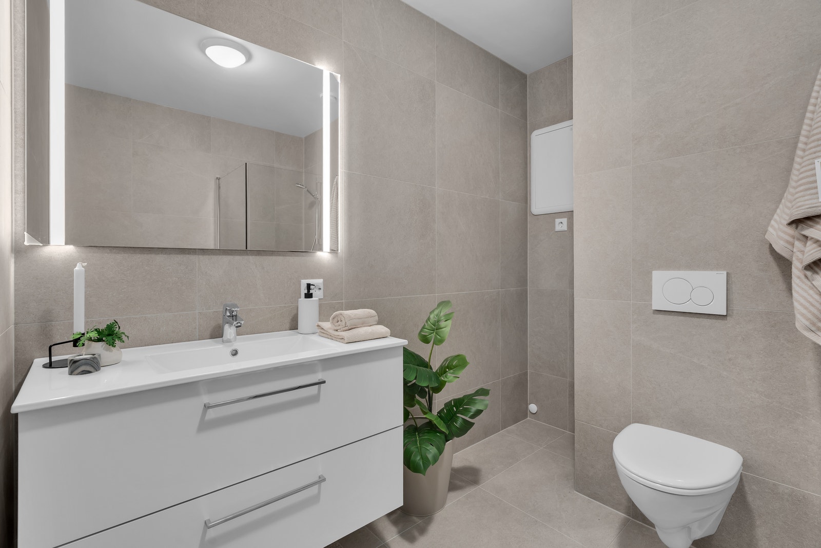 Eksempel på bad i ferdig leilighet