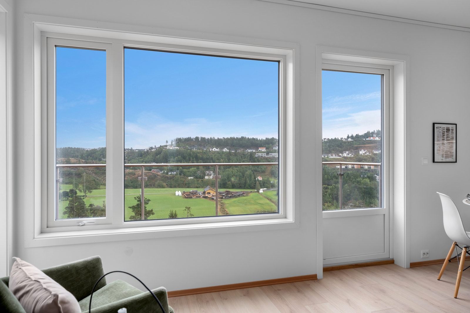 Utsikt fra stue i nr 16