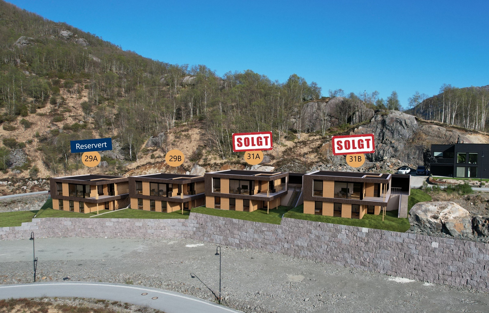 Moderne boliger med carport