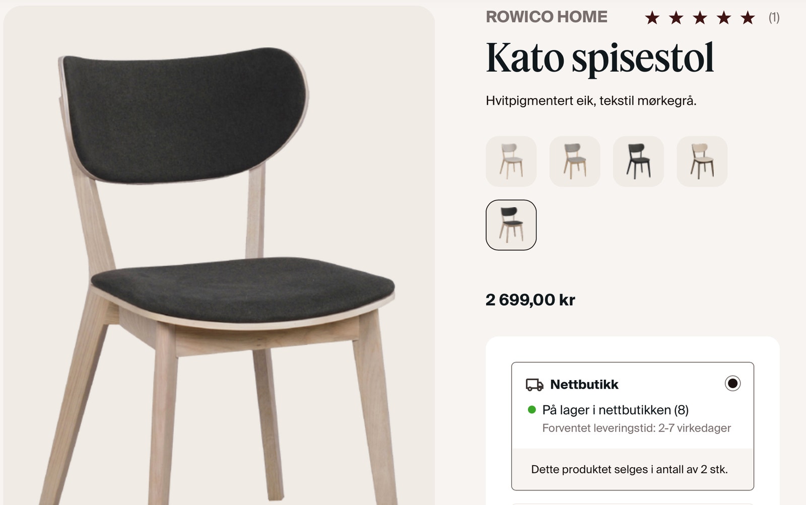 Spisebord med stoler fra Møbelringen FINN-torget