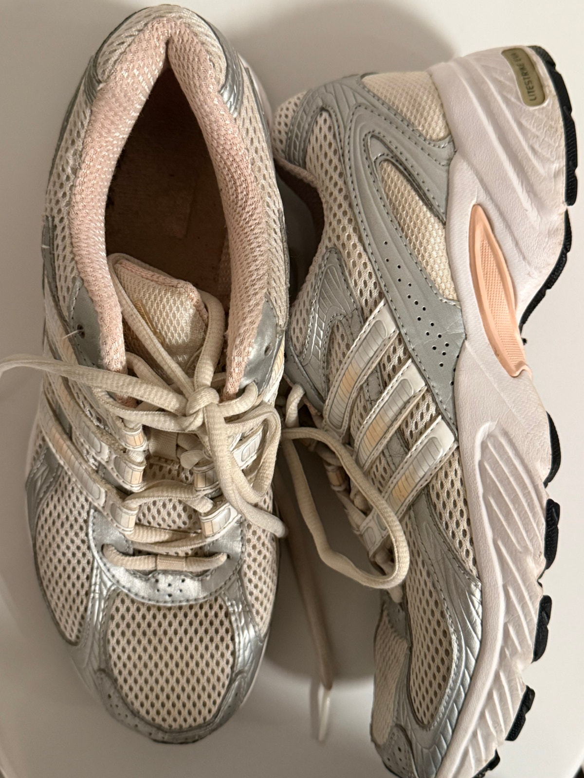 adidas gazelle silver green womens Adidas - x Sporty & Rich WMNS Adizero Adios Sneaker in White & Core Navy