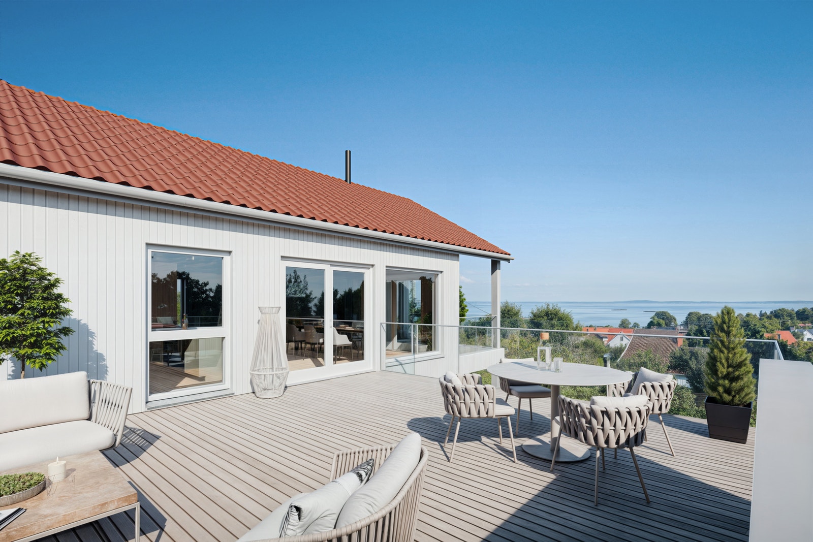 Utsikt fra takterrasse