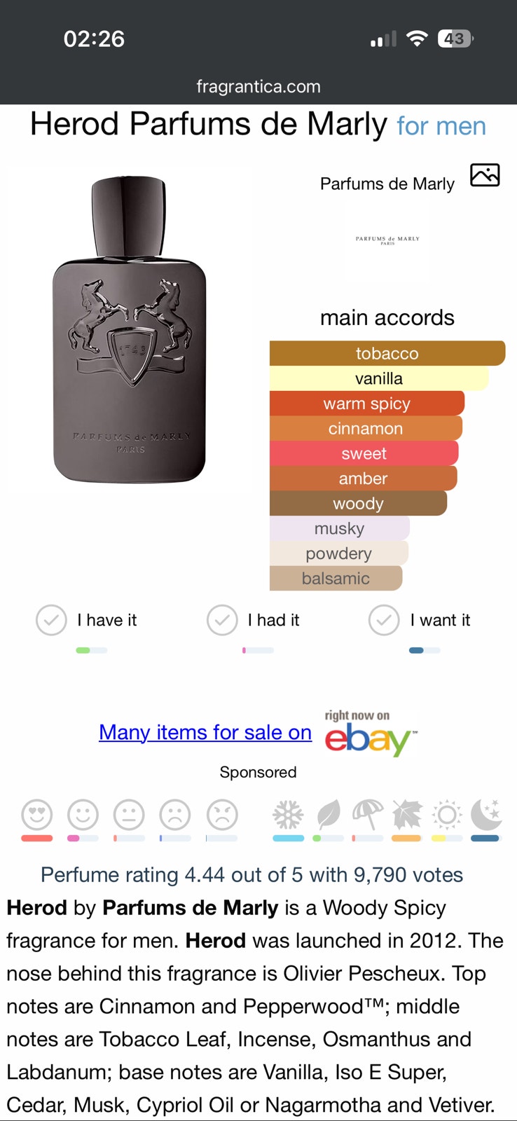 Parfums De Marly Herod (125ml) FINN-torget