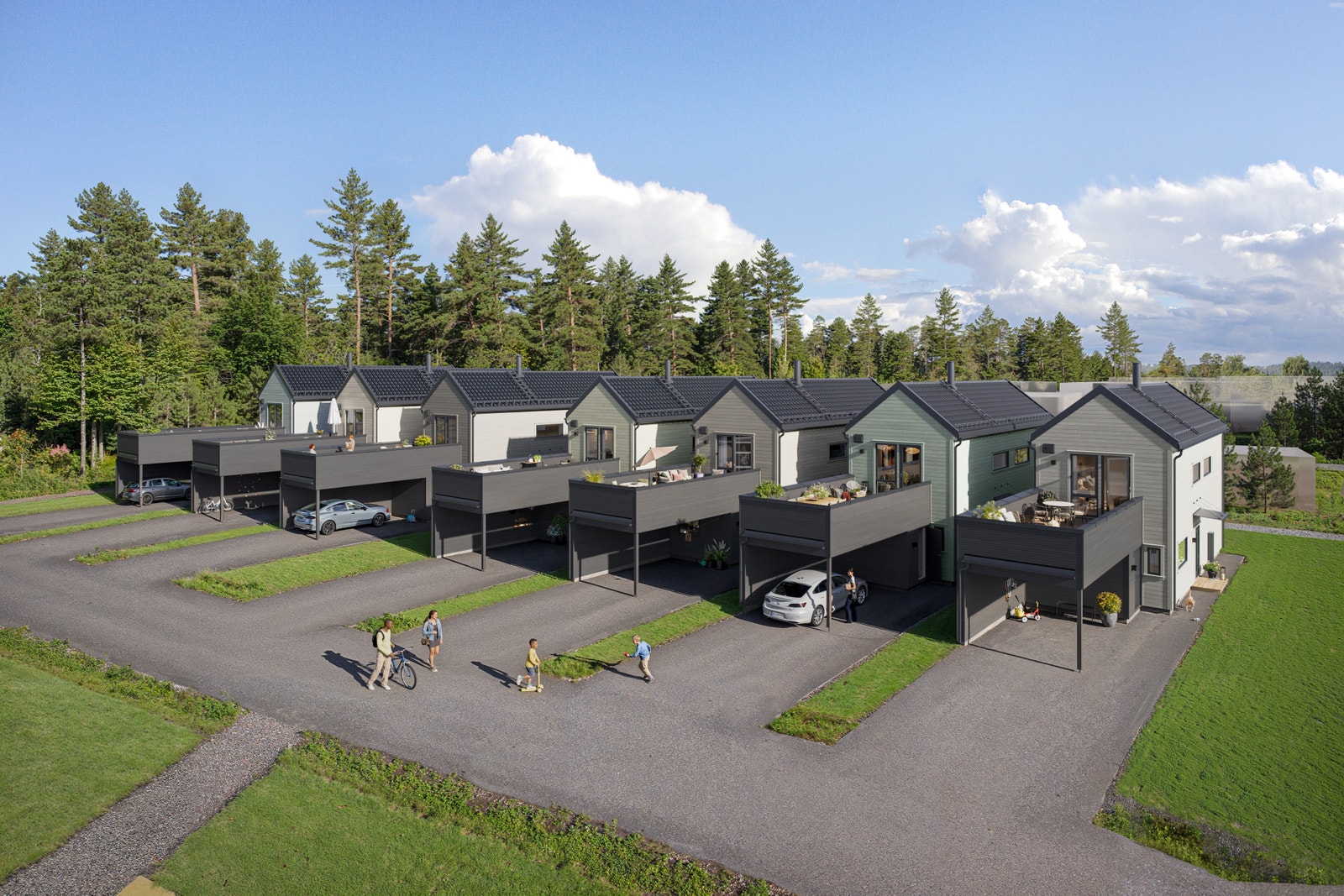 Egen carport og takterrasse