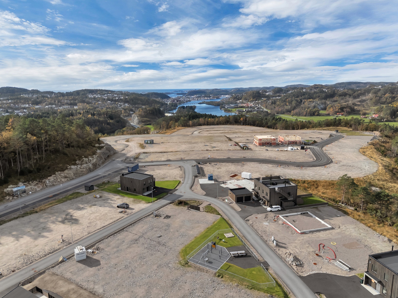 Boligfeltet sett fra luften