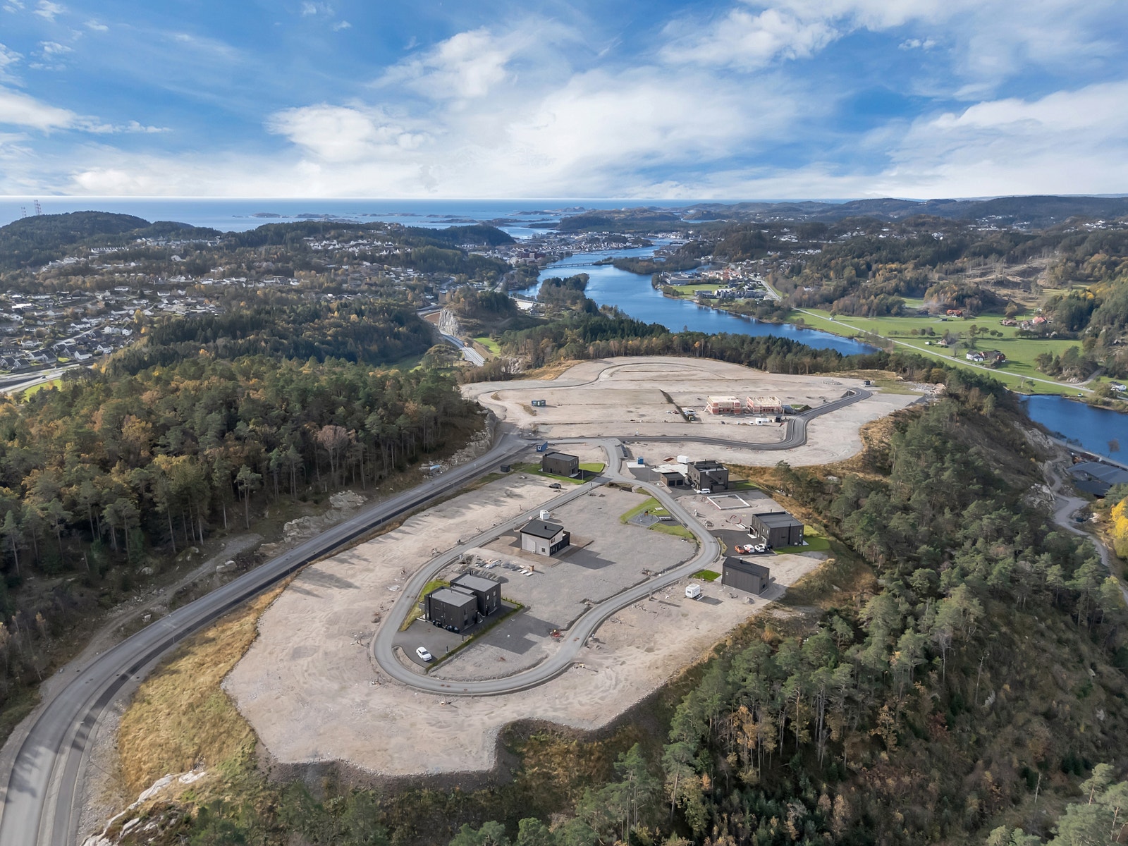 Boligfeltet sett fra luften