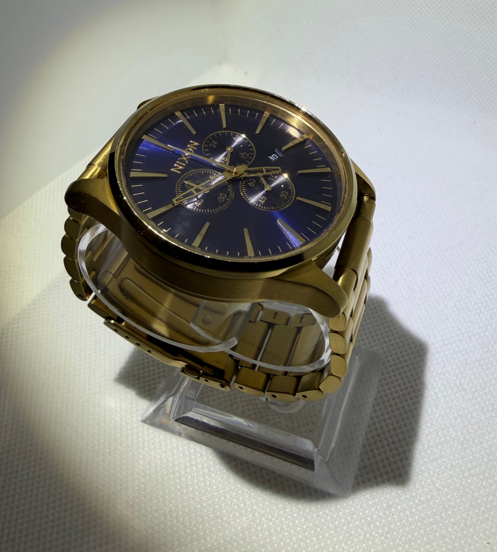 Nixon Sentry Chrono Gold/Blue Sunray | FINN-torget