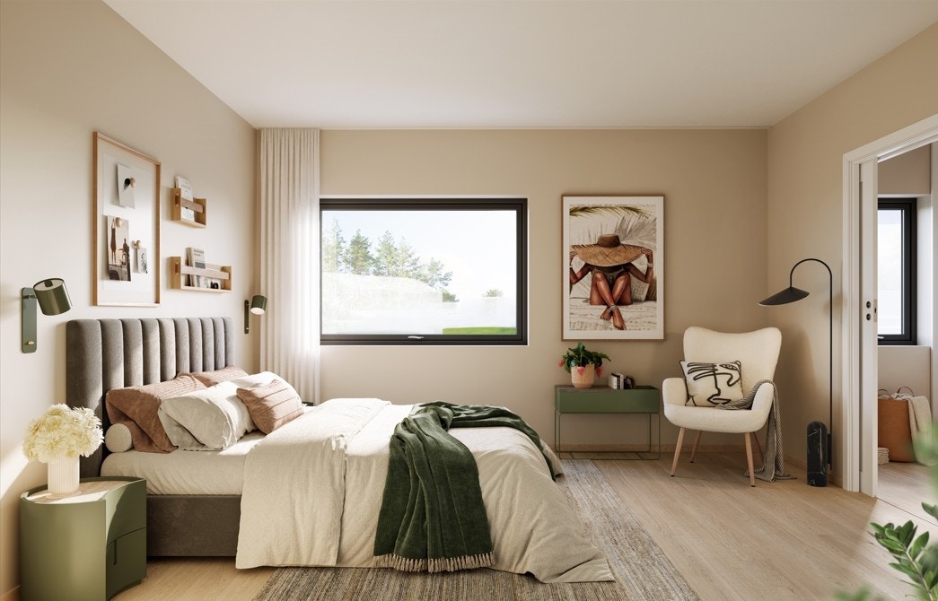 Soverom - enebolig i kjede - Illustrasjonen er veiledende