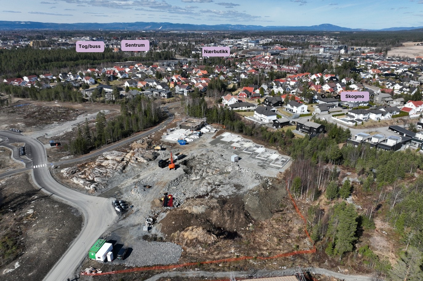 Nærområdet - dronebildet tatt april 2026