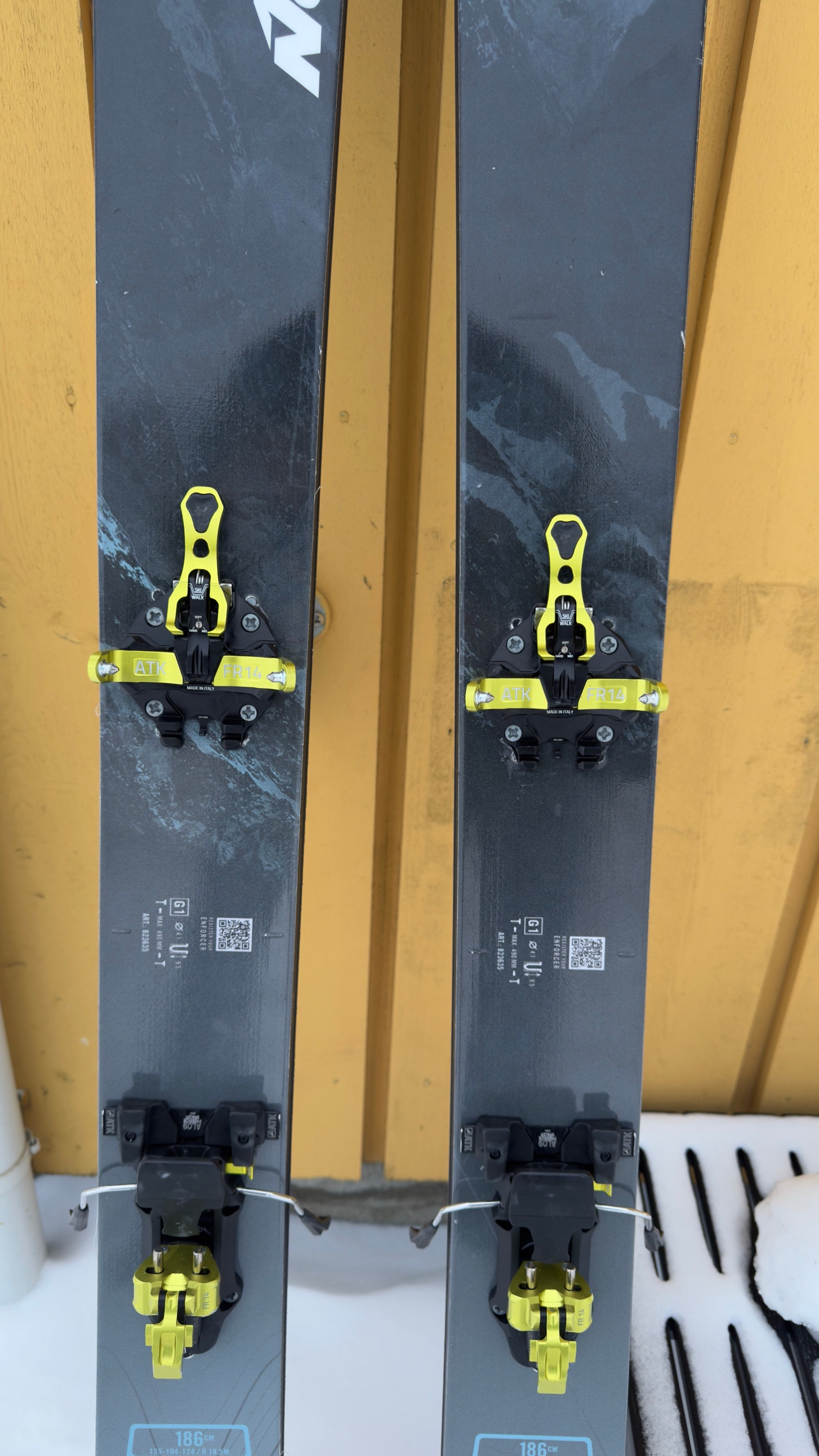 Nordica enforcer unlimited 104, 186cm med ATK fr14 og feller