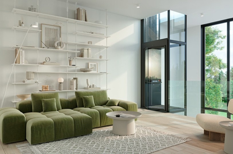 Illustrasjons bilde er ikke av den prosjekterte boligen. illustrerer løfte plattformen.