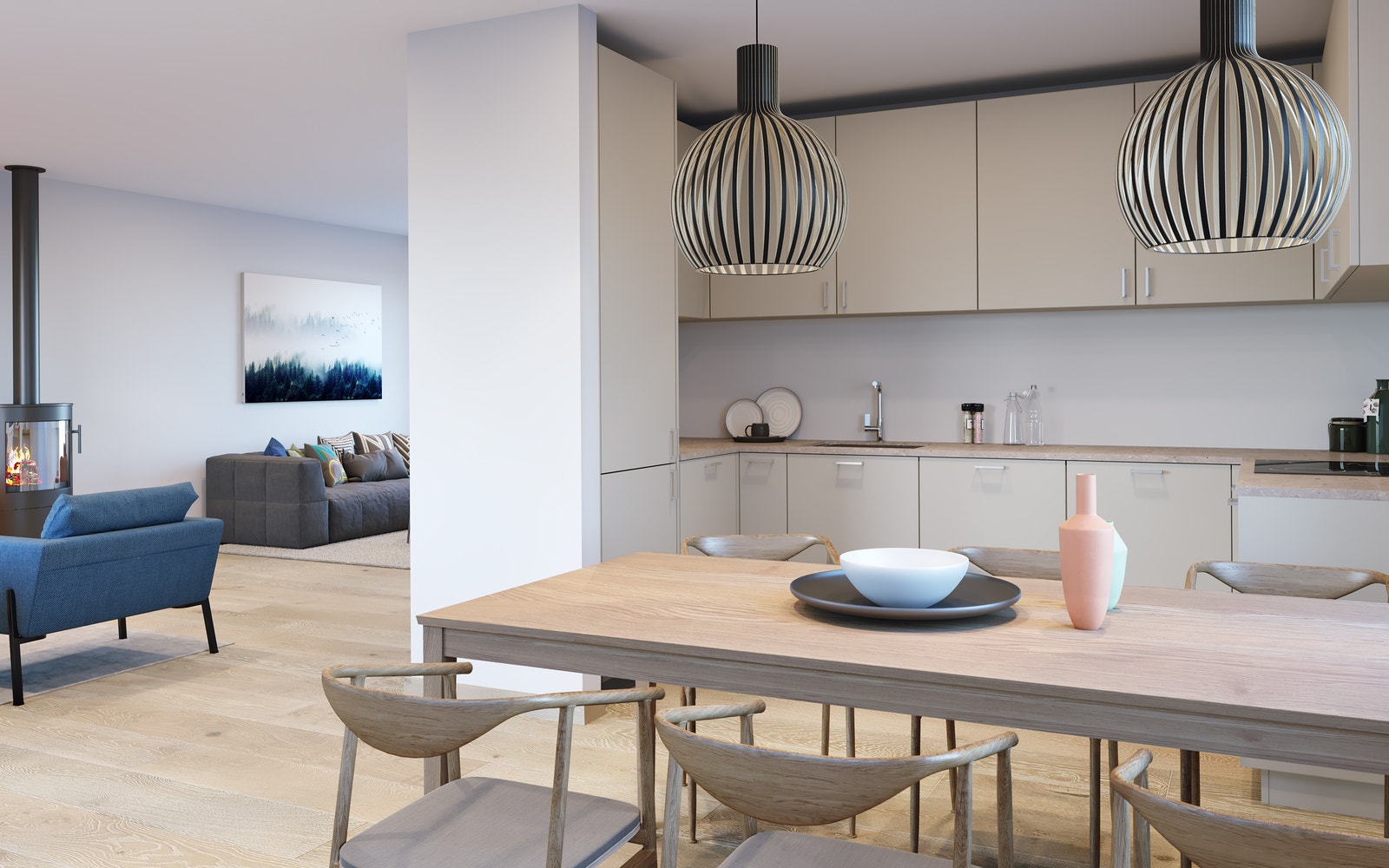 Illustrasjon kjøkken