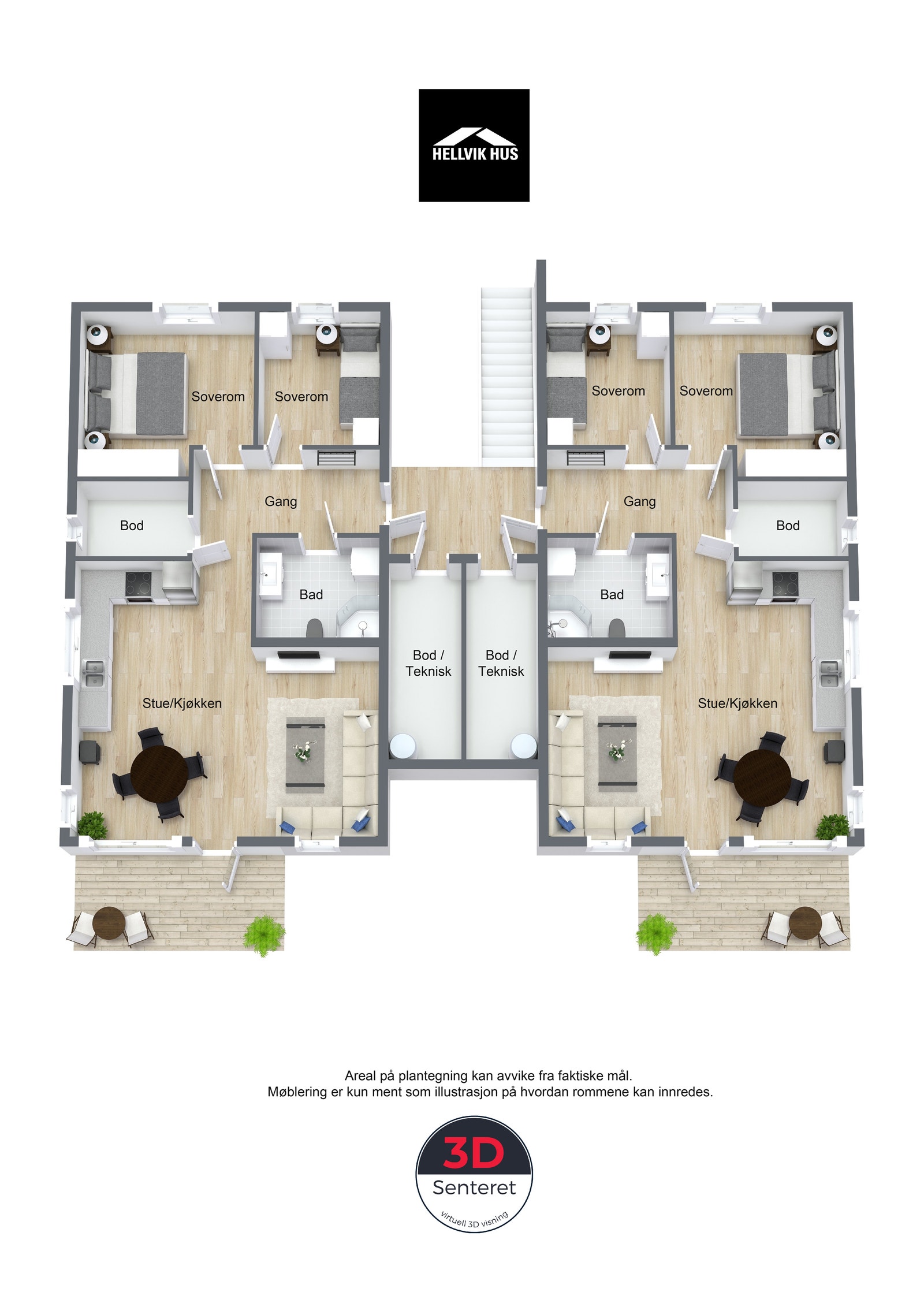 Planløsning leiligheter 1.etg