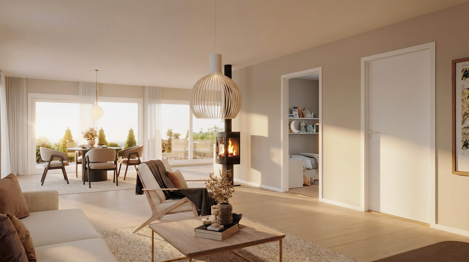 Illustrasjonsbilde. Viste løsninger og materialvalg kan avvike. Møbler, interiør og tilvalg er ikke inkludert i leveransen.