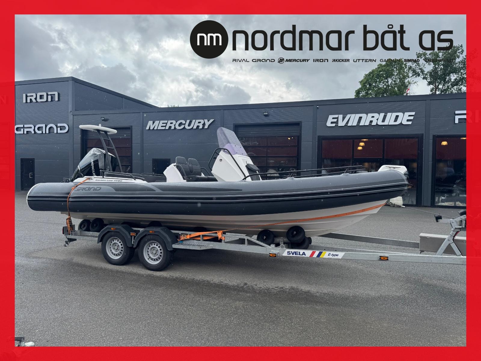 Bilde av 'Grand 680 Classic - Mercury 200HK V6 - PÅ LAGER I HELSORT og GRÅ/HVIT'