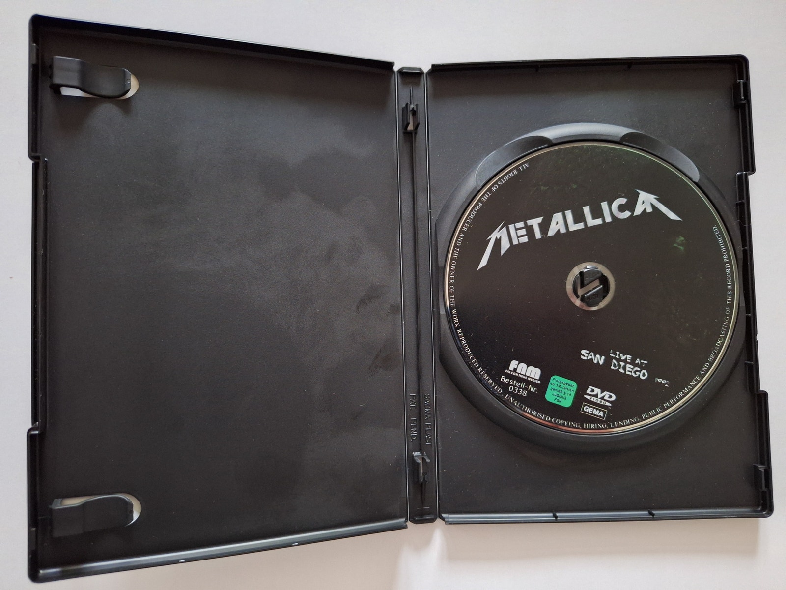 Metallica Live at San Diego 1992 DVD (The Videos 1989-2004 følger