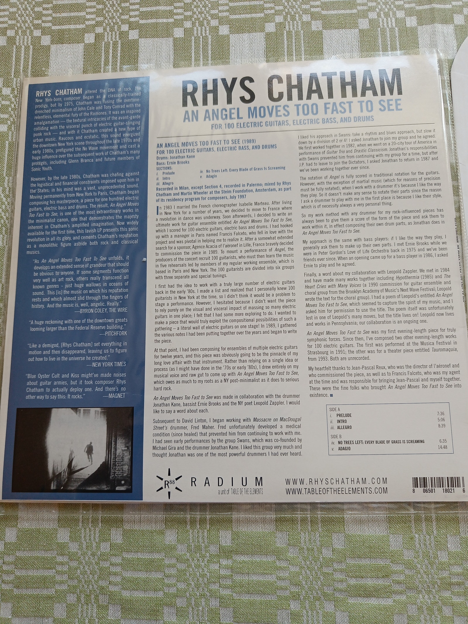 Rhys Chatham - An Angel Moves Too Fast To See LP vinyl | FINN-torget