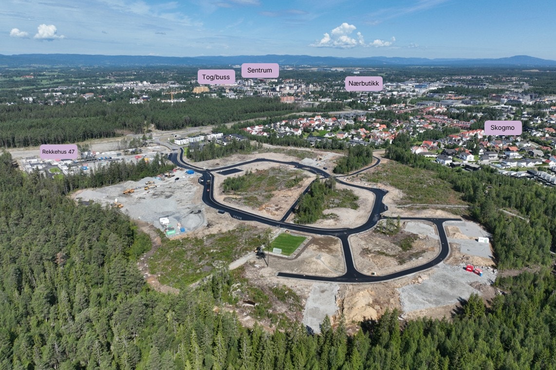 Oversiktsbilde av Kvitre - dronebilde tatt mai 2026