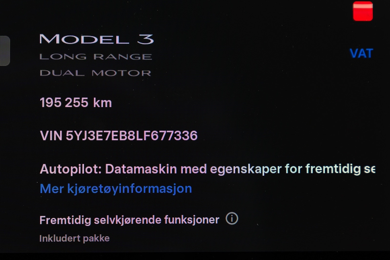 Hovedbilde av Tesla Model 3