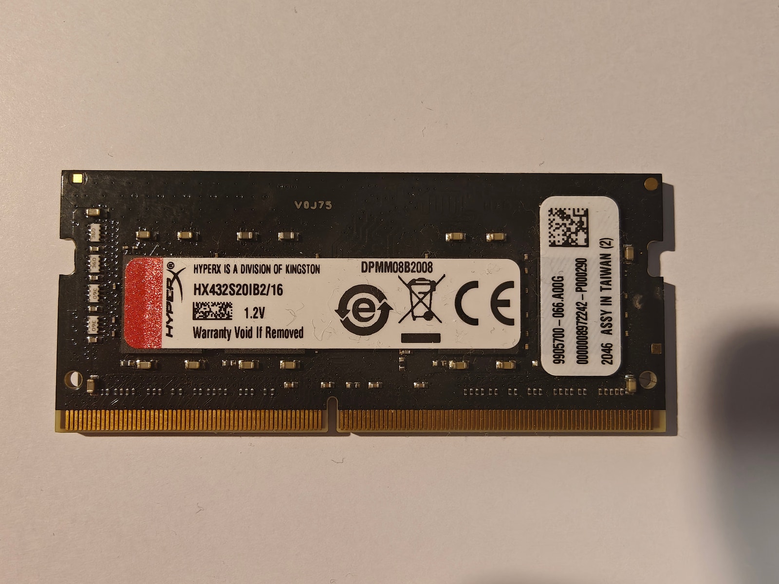 Kingston DDR4-3200 CL20 260-Pin SODIMM 16GB 2G x 64-Bi | FINN-torget