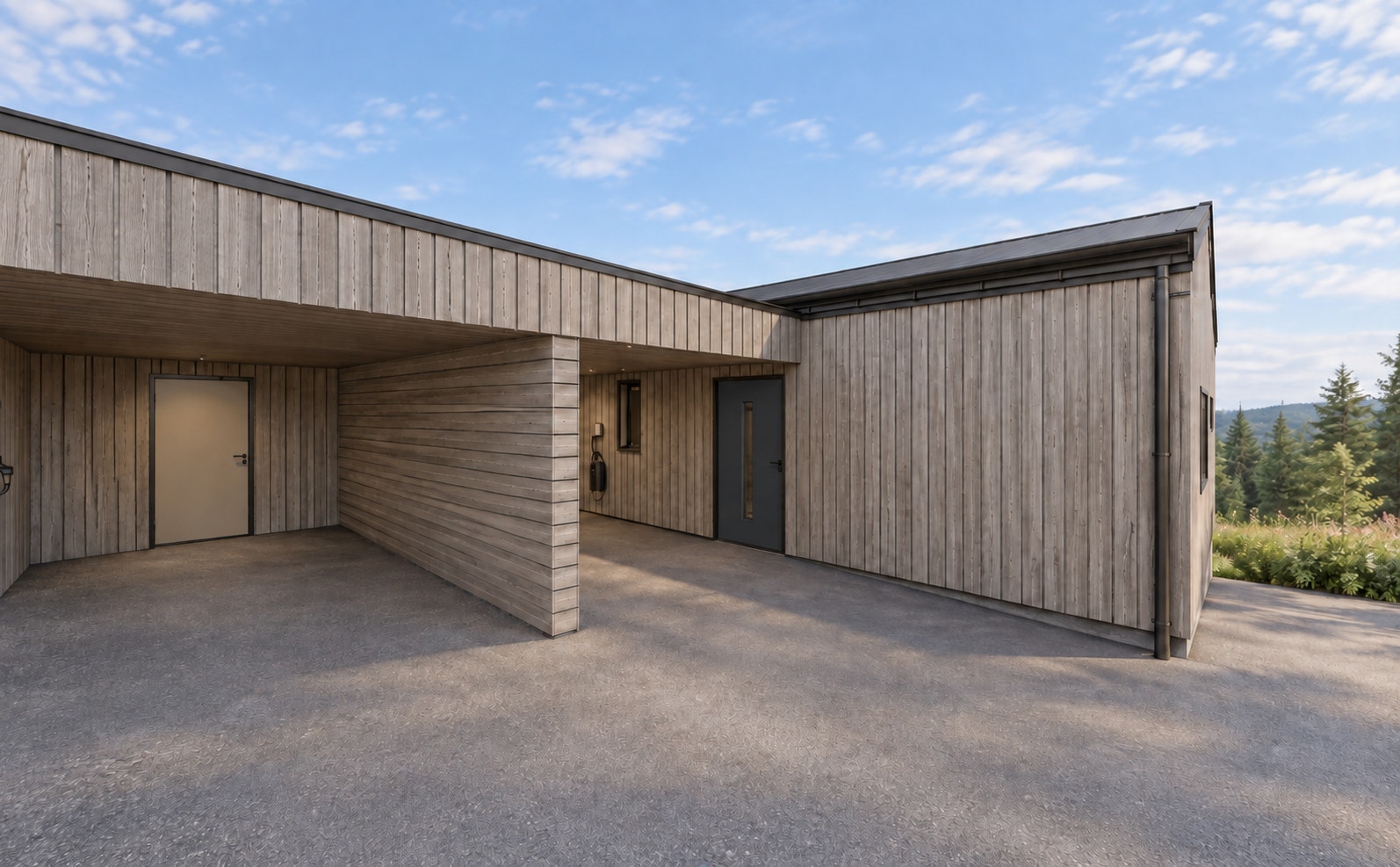 Illustrasjonsbilete carport.