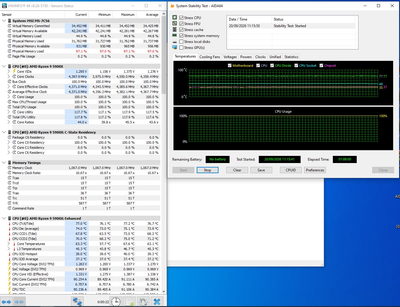 AMD Ryzen 9 5900X + MSI B550 Gaming Plus + 32GB RAM | FINN-torget