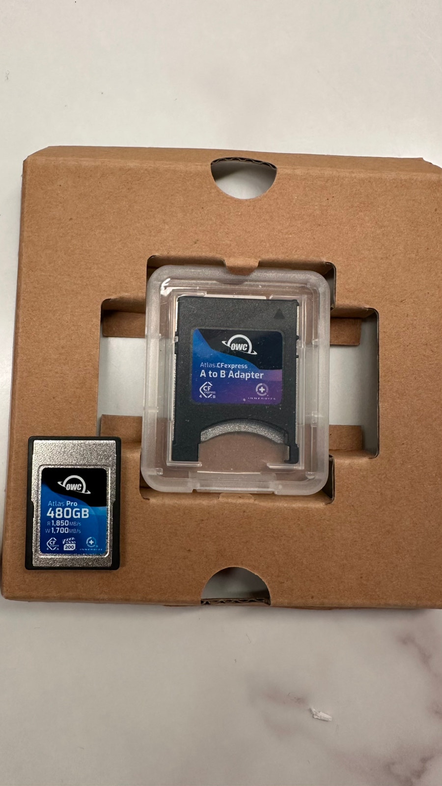 OWC Atlas Pro CFexpress 4.0 Type A 480 GB + CFX A to B adapter