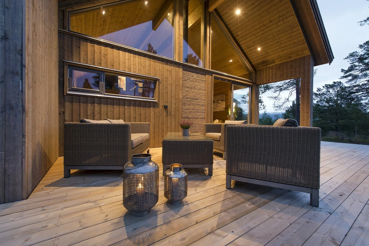 Stor og hyggelig terrasse Galleribilde