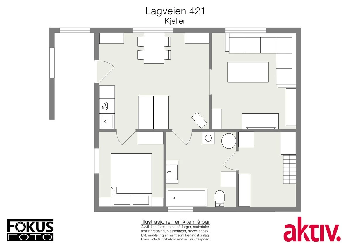 Planskisse kjeller. Galleribilde