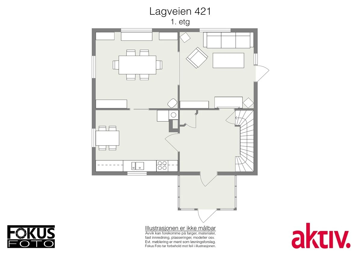 Planskisse 1. etasje. Galleribilde