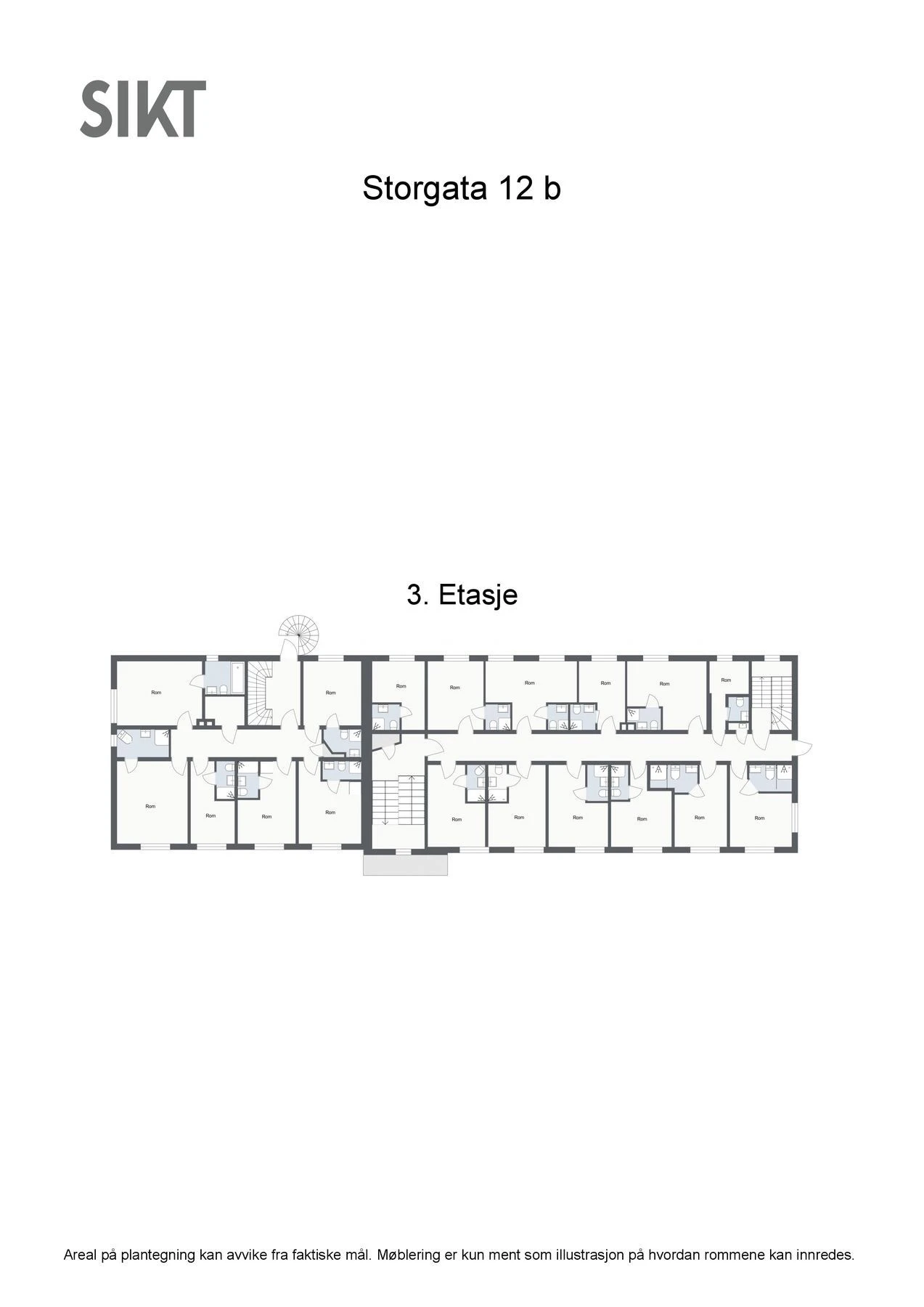 Storgata 12 b - 2D - 3. Etasje - Letterhead Galleribilde