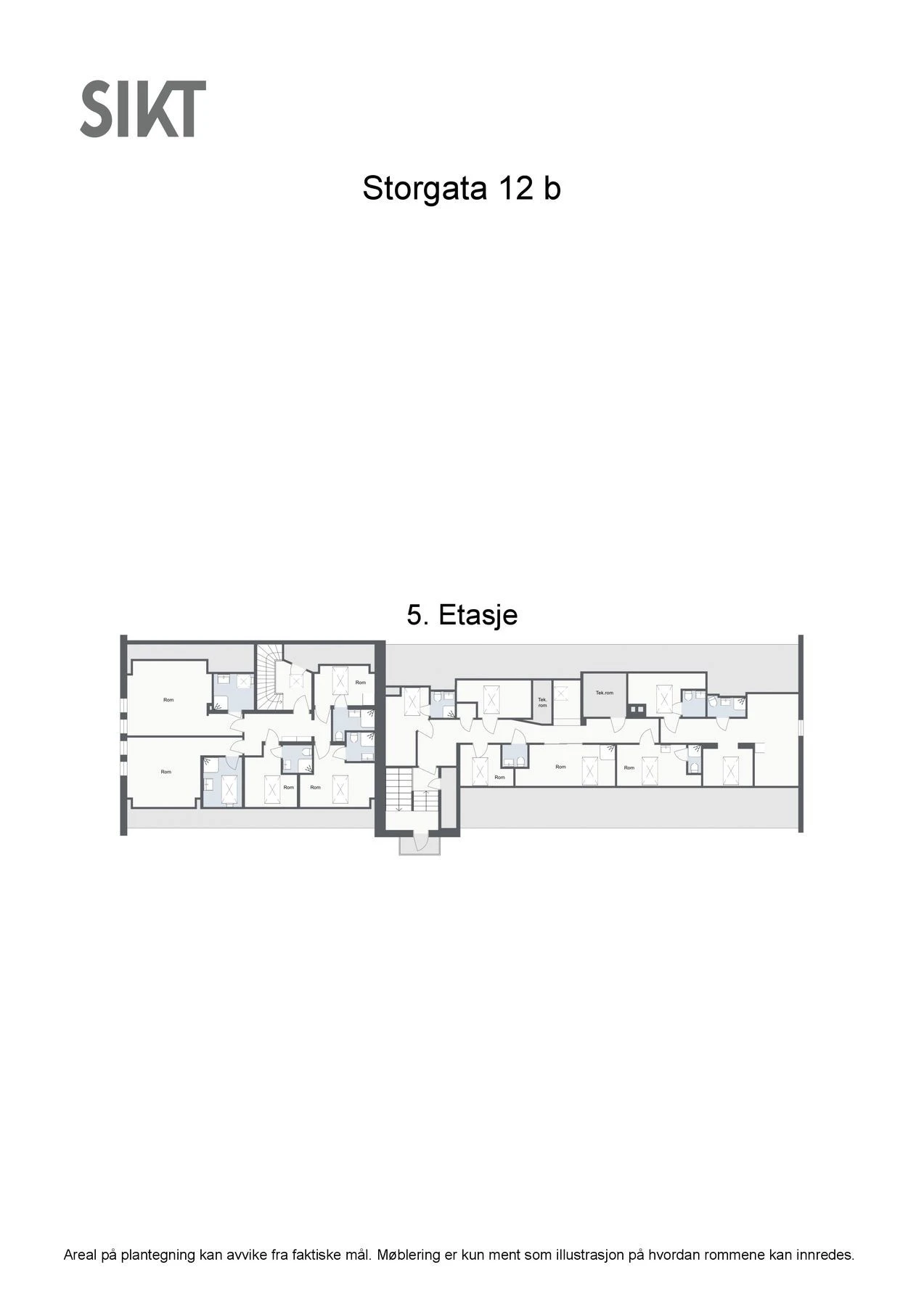Storgata 12 b - 2D - 5. Etasje - Letterhead Galleribilde