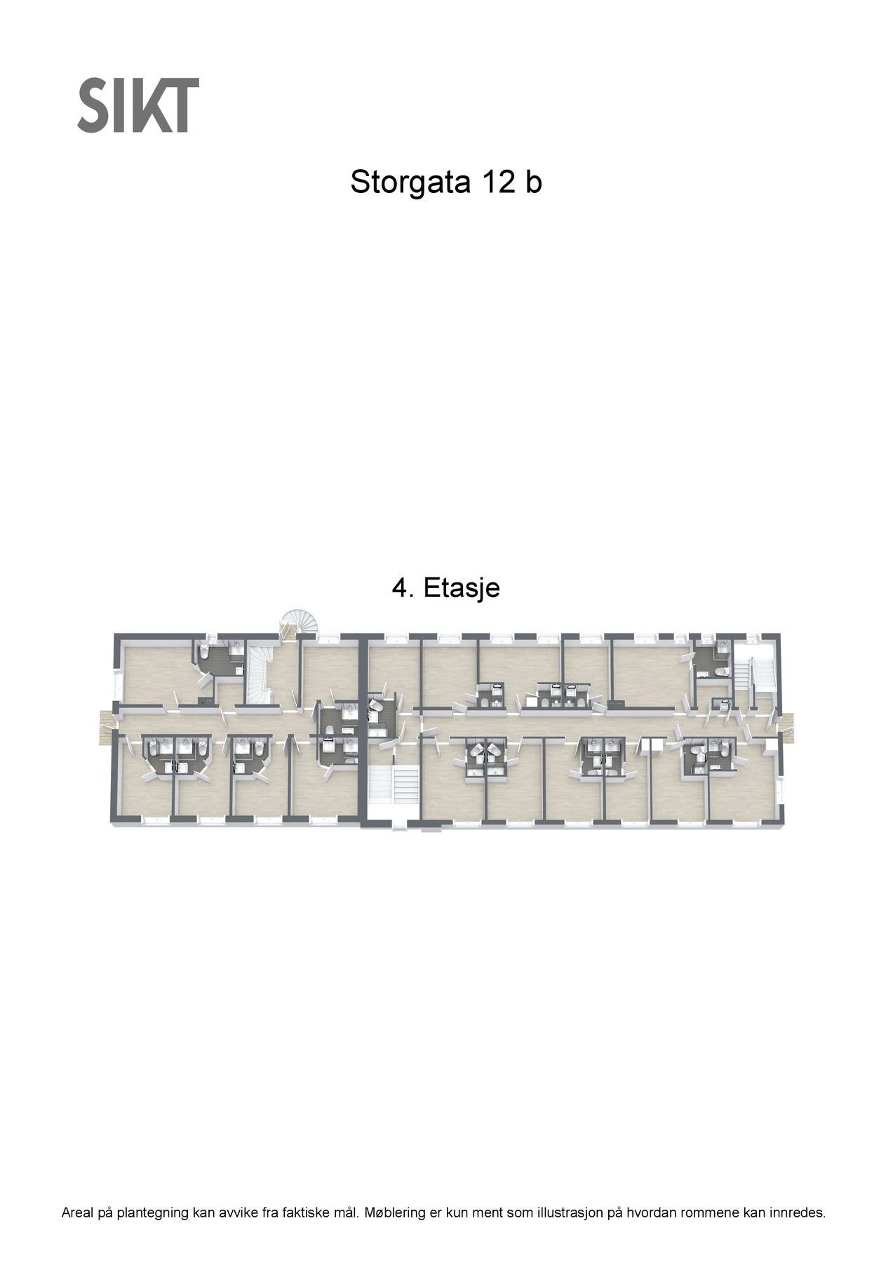 Storgata 12 b - 3D - 4. Etasje - Letterhead Galleribilde