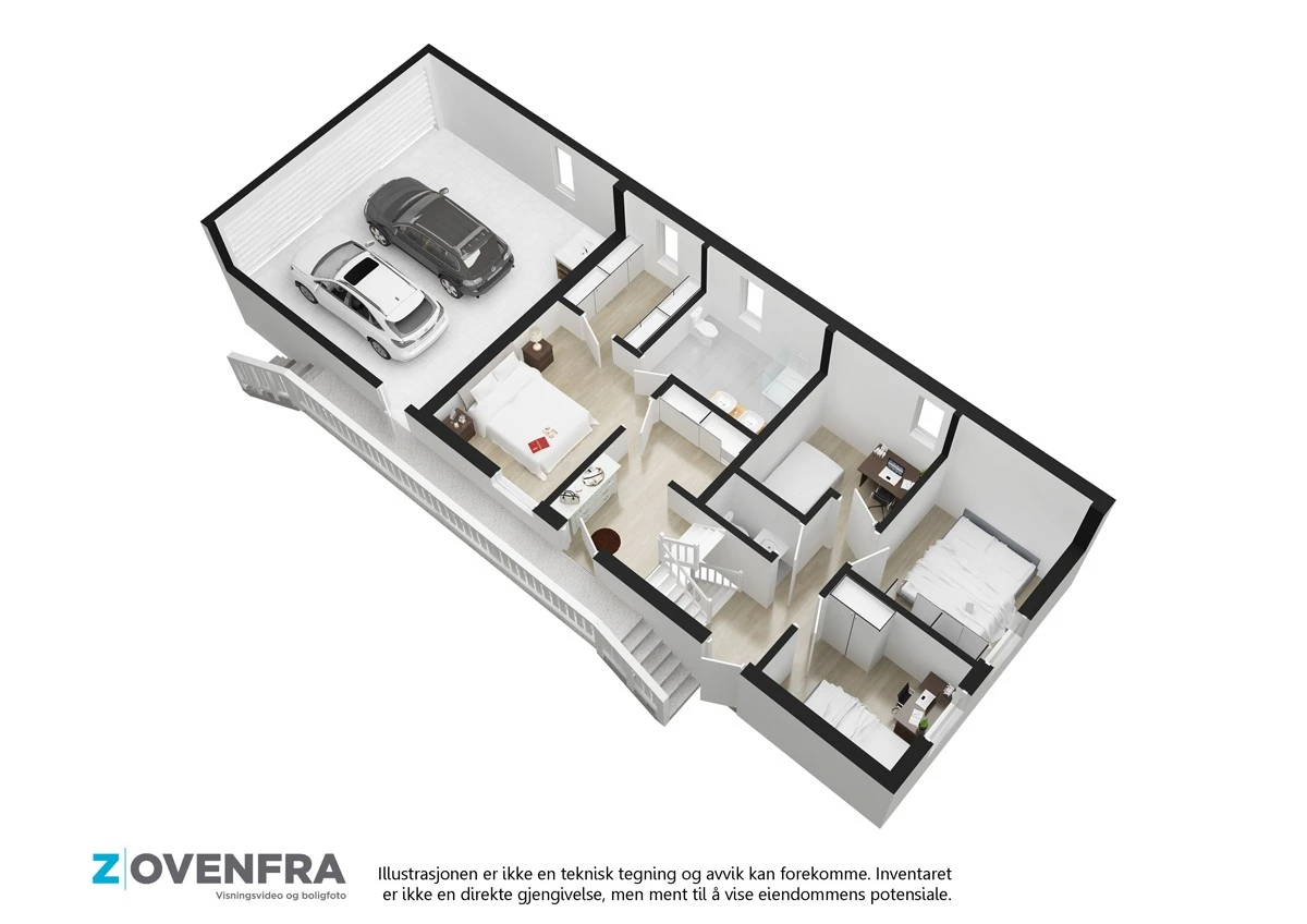 Plantegning - 1 etg og 2 etg Galleribilde