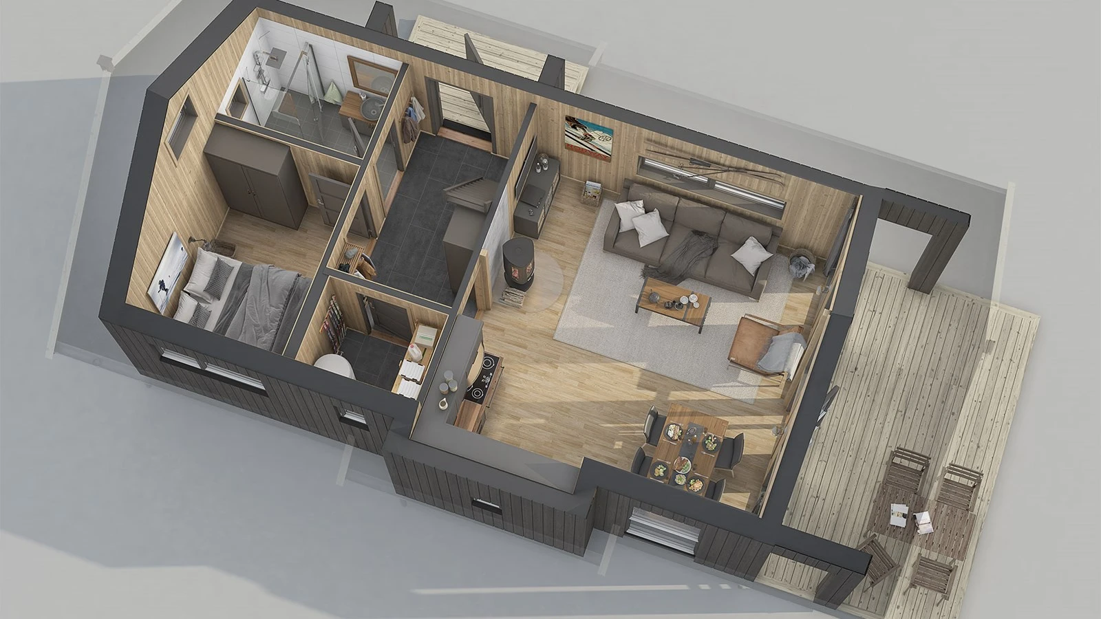 Illustrasjon plan 1 etg Galleribilde