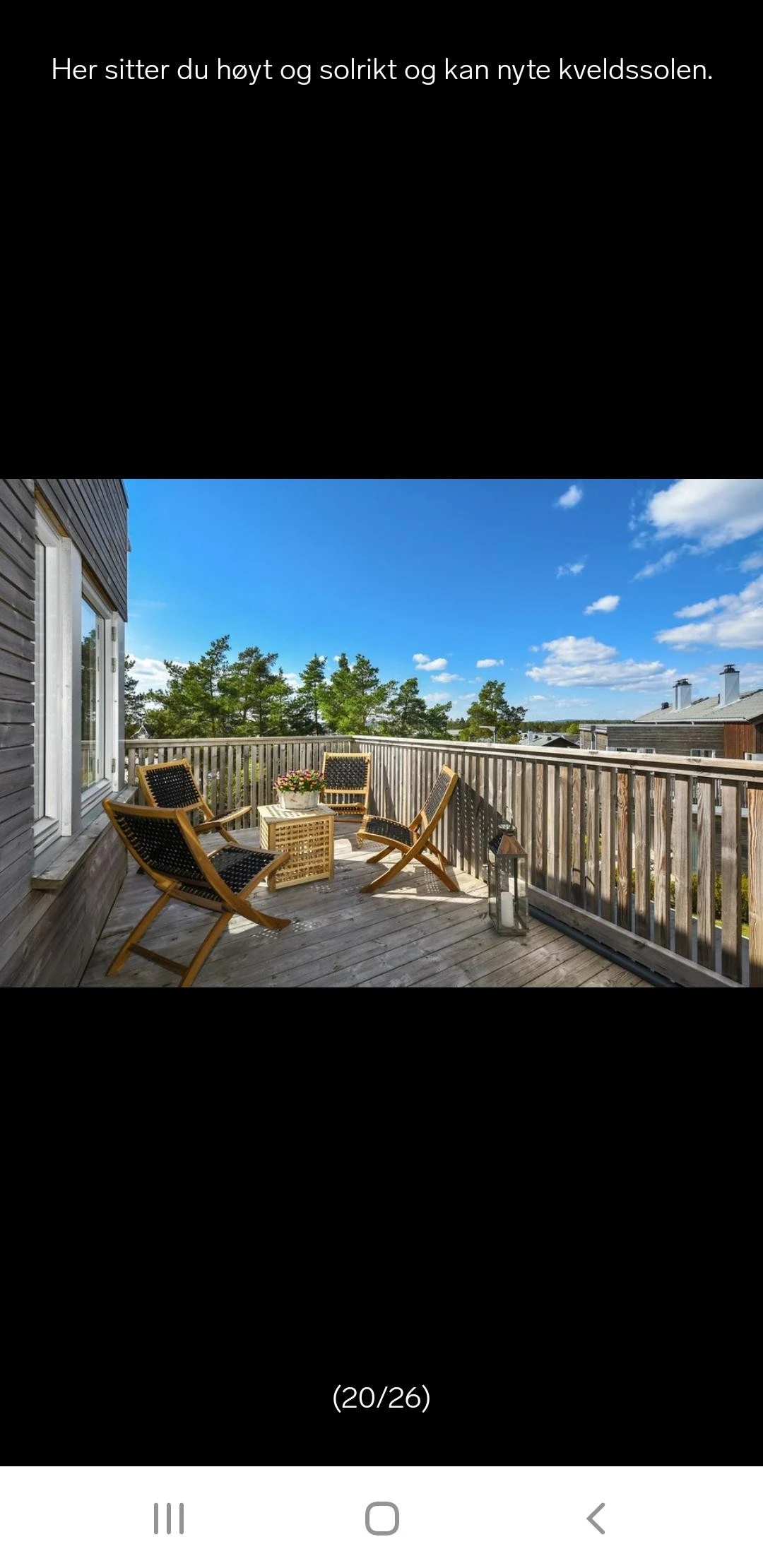 Vestvendt uteplass 2etasje Galleribilde