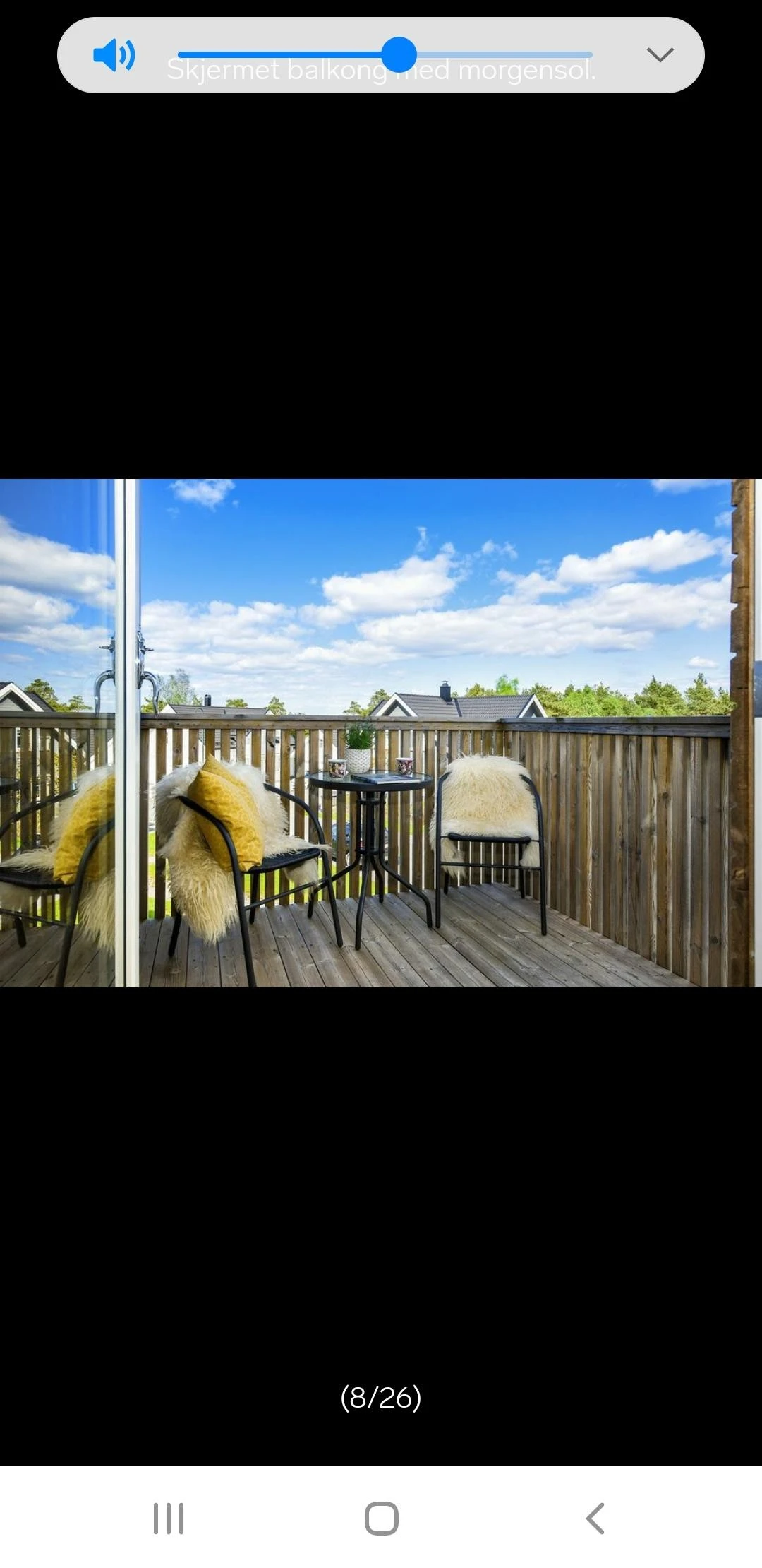 Østvendt balkong- morgensol Galleribilde