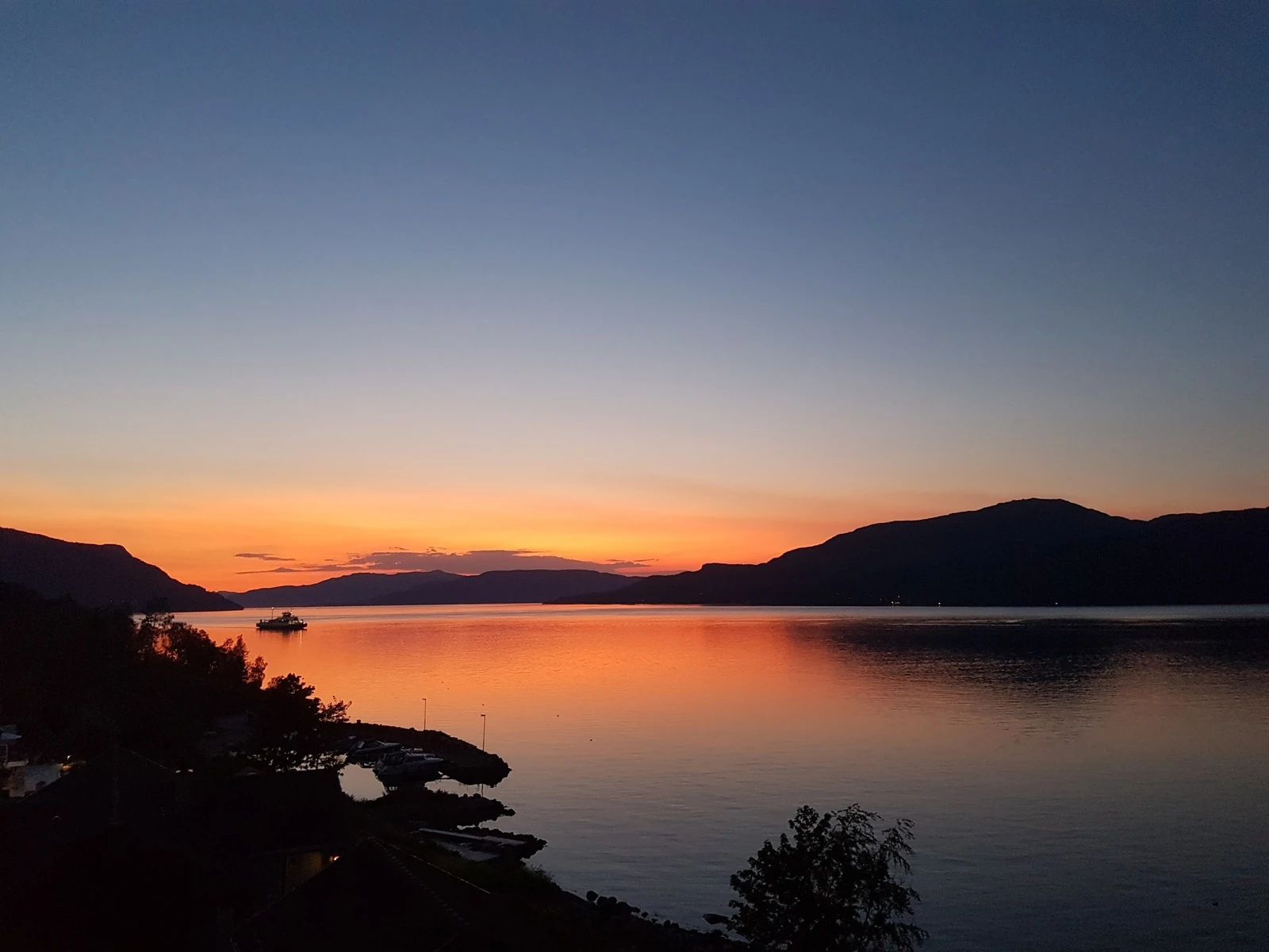 Utsikt frå Hjelmen i Hjelmeland sentrum. Foto: Jofrid Hia Galleribilde