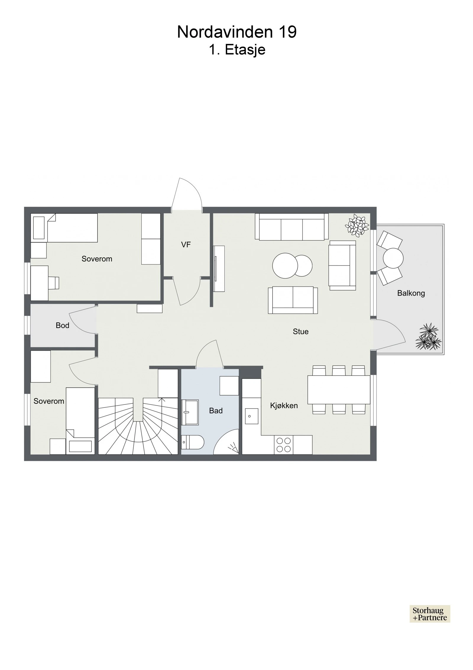 Plantegning hovedetasje Galleribilde