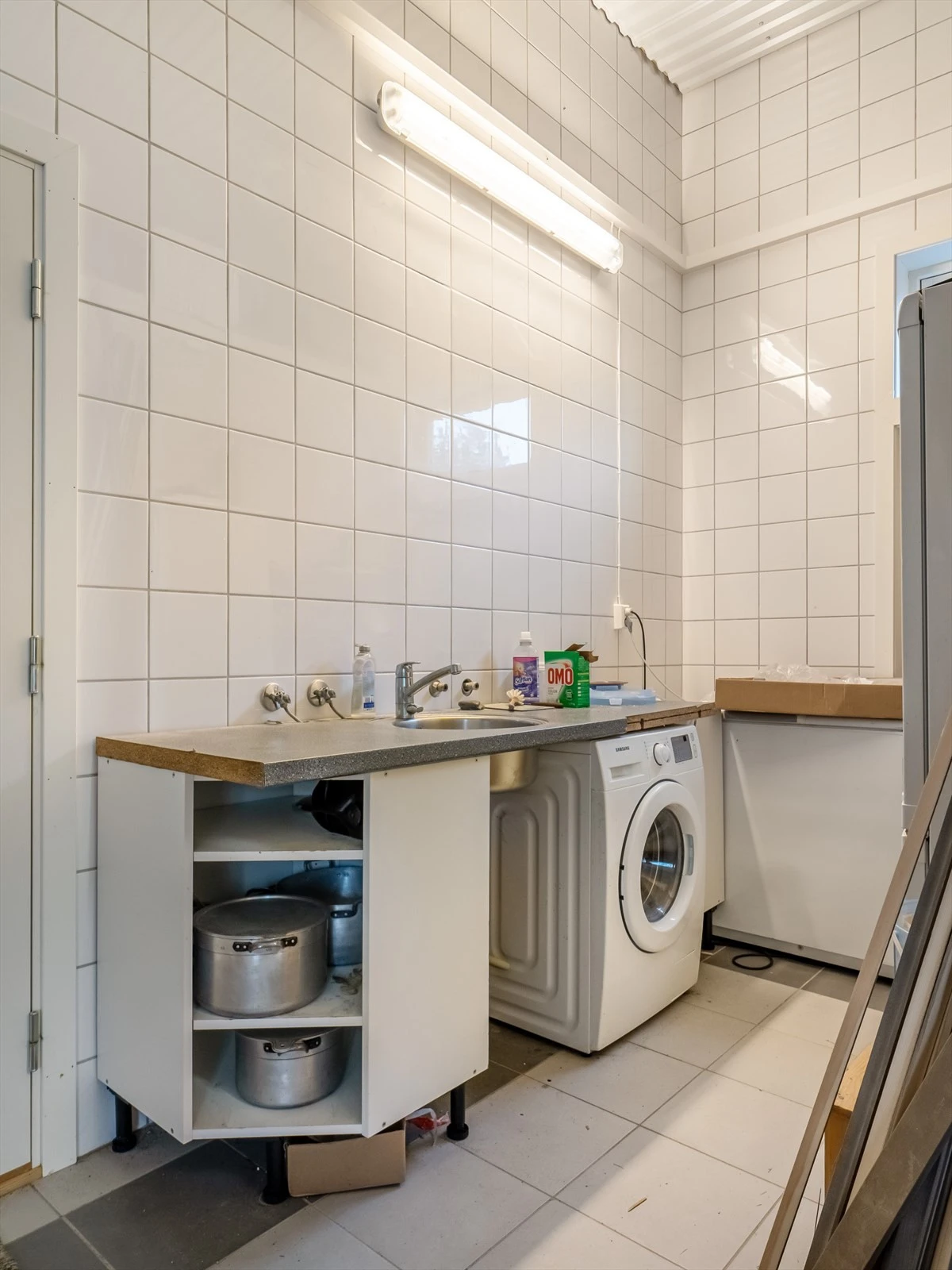 Opplegg for vaskemaskin i et av rommene. Galleribilde