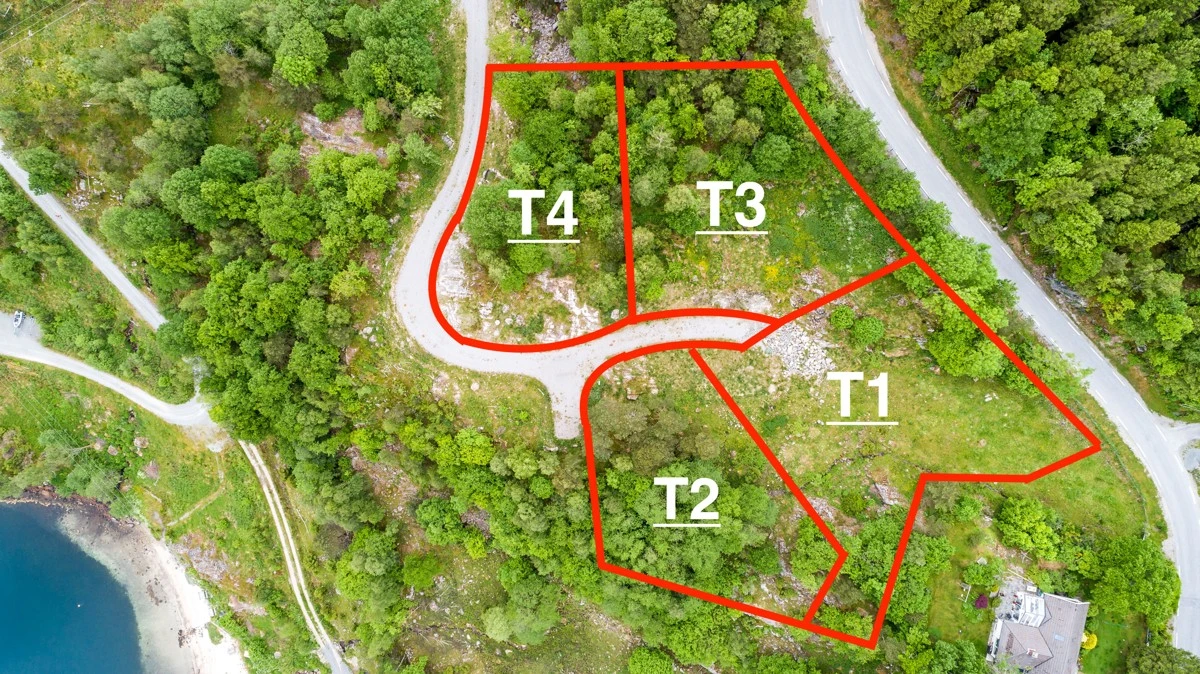 Tomtene er fra ca 1500 til 1700 m2. Galleribilde