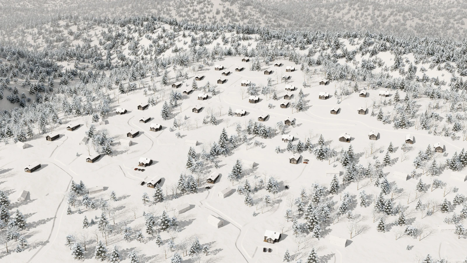 3D bilde av Hovdelitunet - eksempelbilde Galleribilde