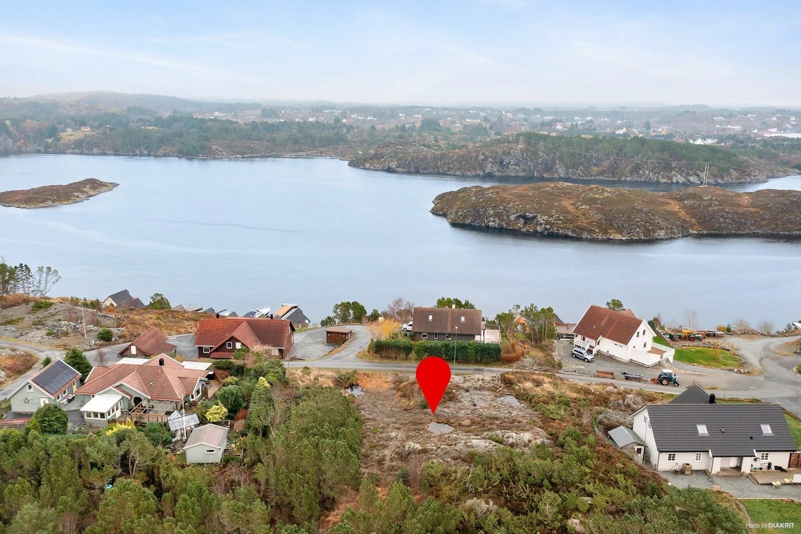 Dronefoto mot øst Galleribilde