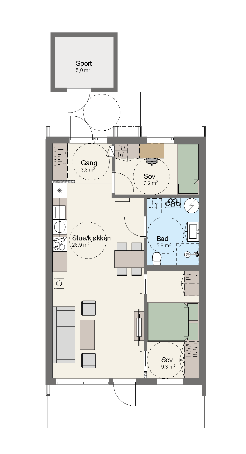 Plantegning bolig 2 Galleribilde