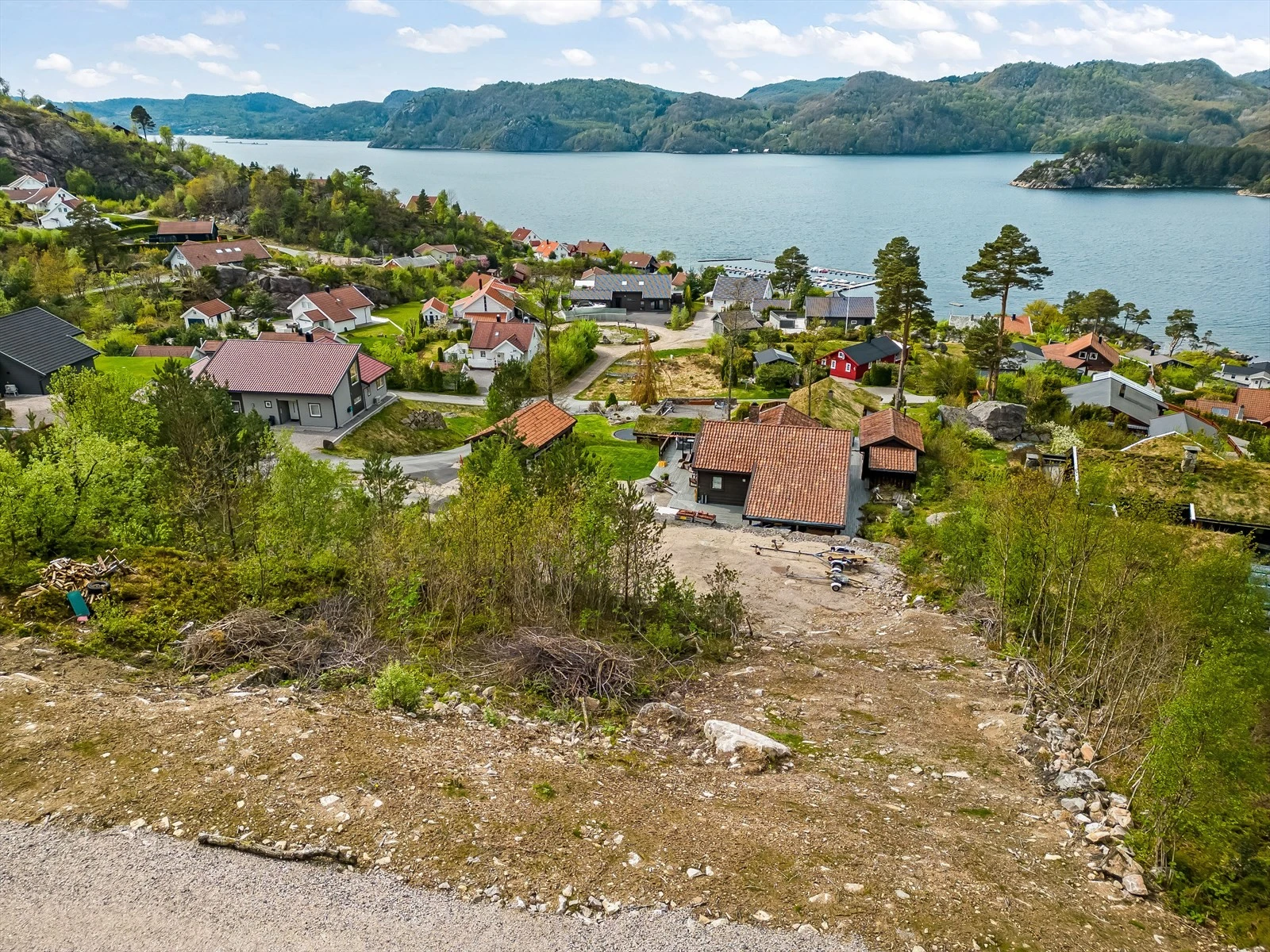 Tomten sett ovenfra og ned Galleribilde